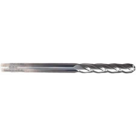 Cgs Tool 4 Flute Long Length Ball End Mill 1/4"Dia 1-1/8"Loc 3"Oal W/Altin 742-2500-ALTiN